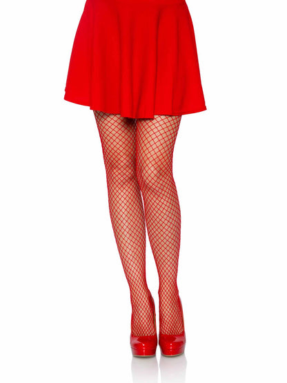 Red Spandex Industrial Net Tights by Leg Avenue