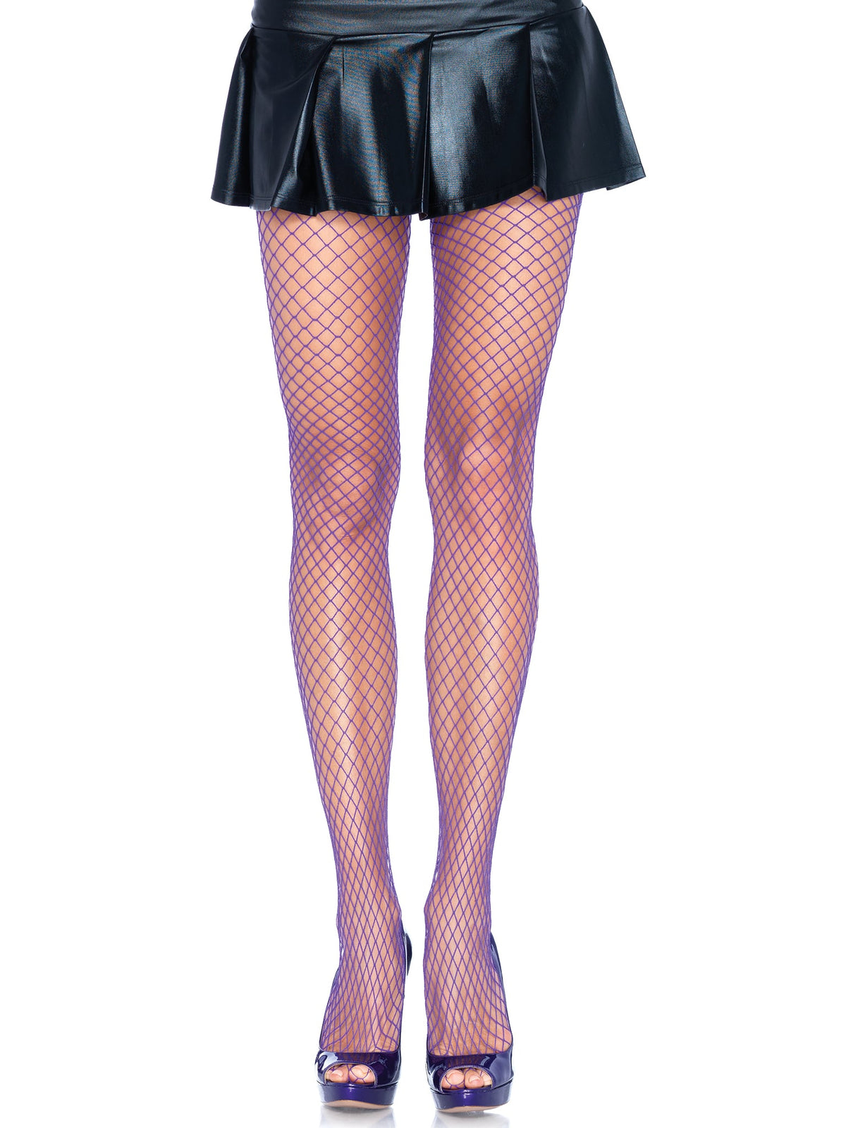 Purple Spandex Industrial Net Tights by Leg Avenue