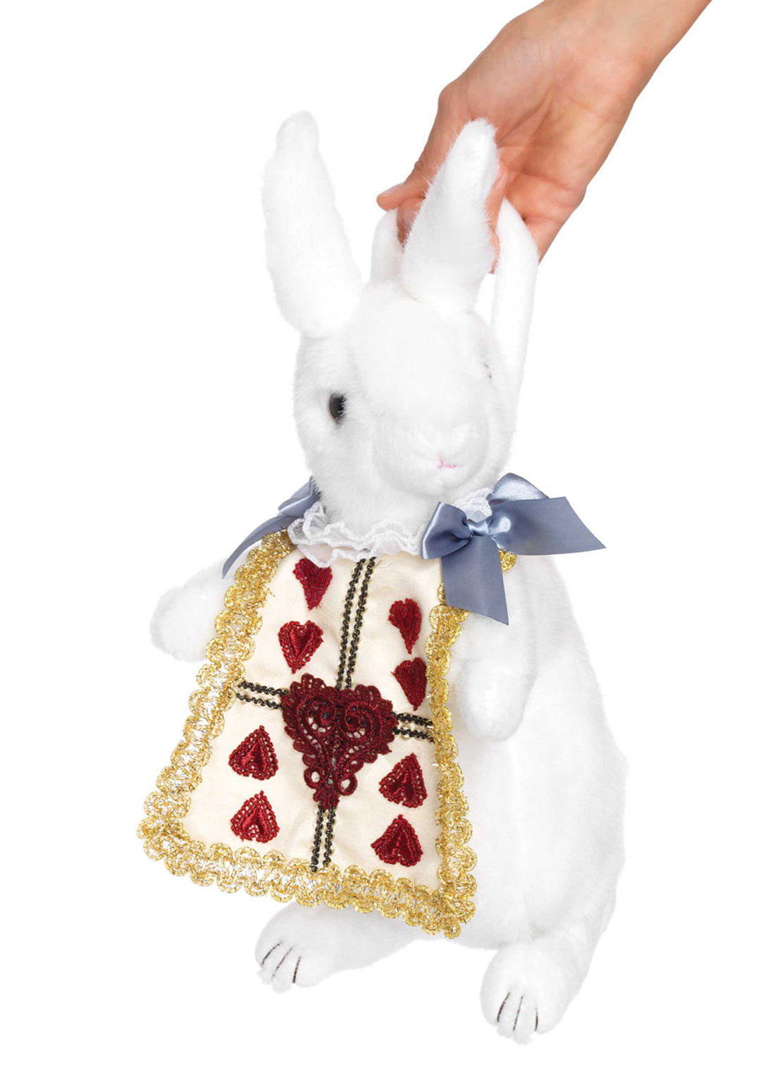 Wonderland White Rabbit Purse in White/Gold by Leg Avenue