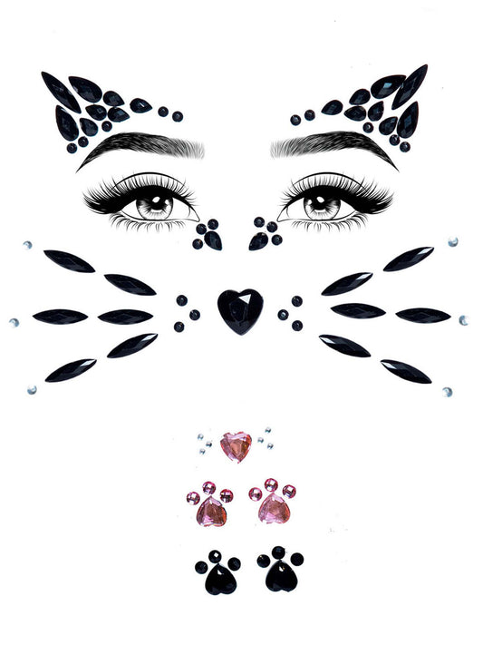 Animal Rhinestone Stick-On Jewels in Black by Leg Avenue