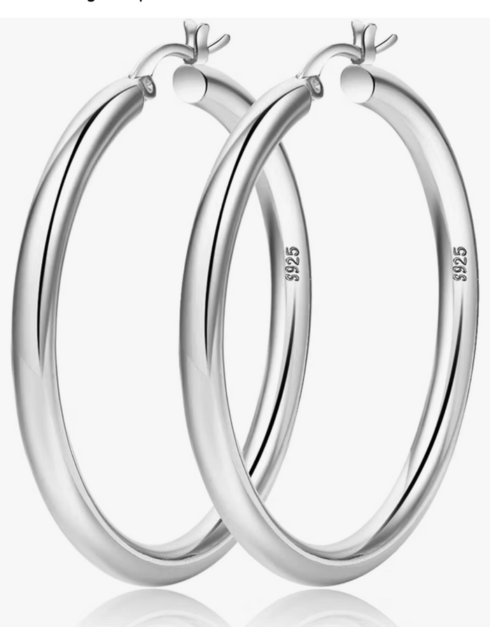 Silver Hoop Earrings