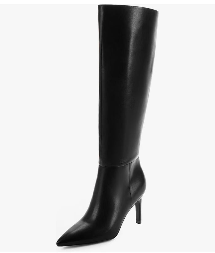 Black Knee-High Stiletto Boots