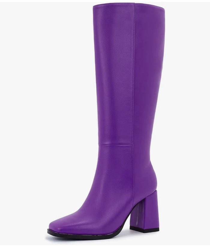 Wide Calf Purple boots