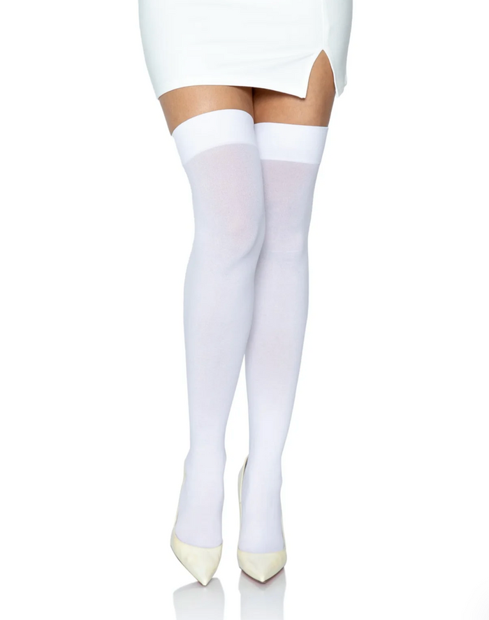 White Thigh High Stockings